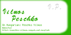 vilmos peschko business card